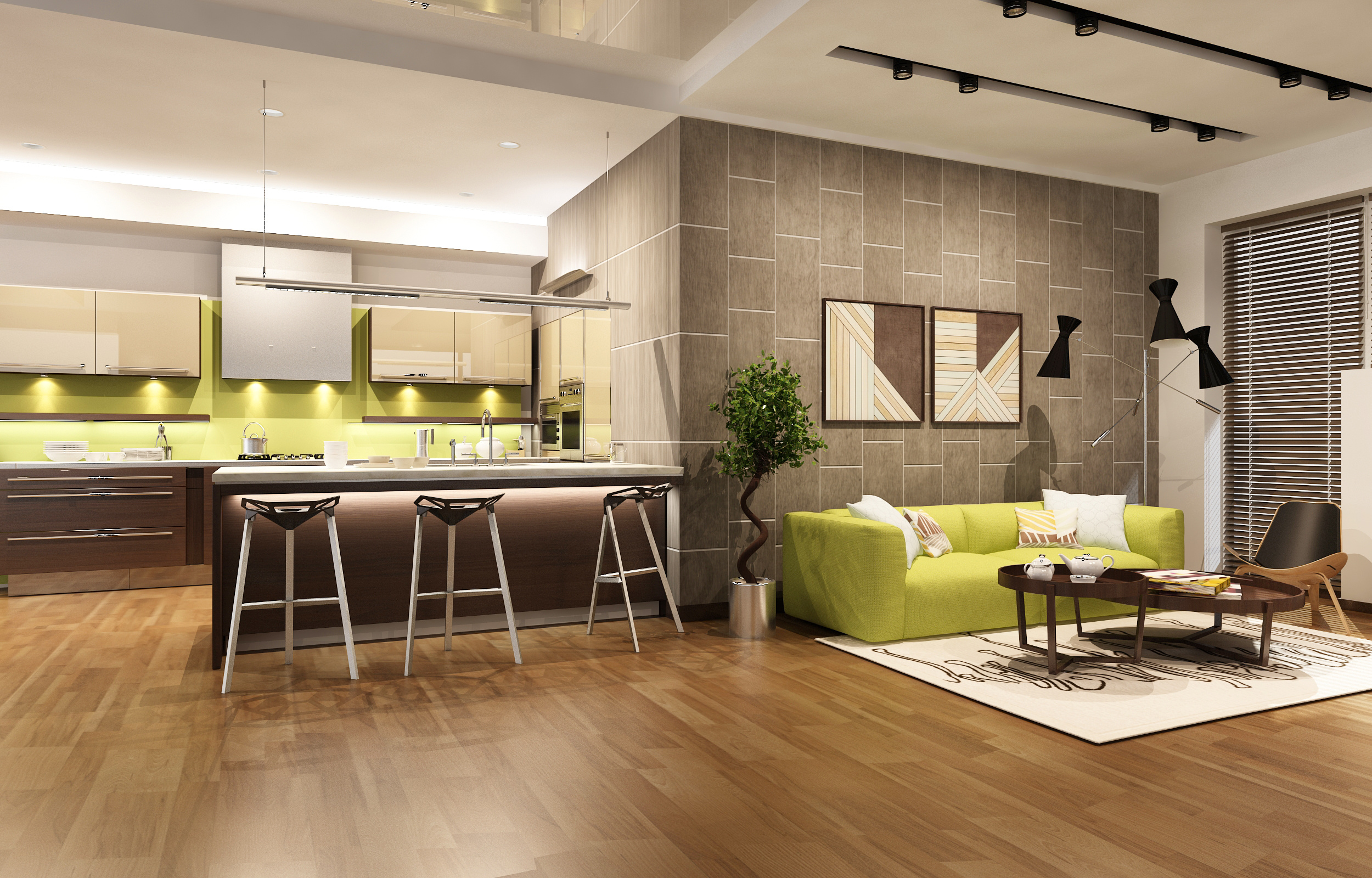 Clean Living Room
